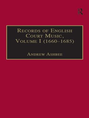 cover image of Records of English Court Music